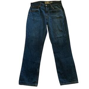 Shaka Wear Jeans Mens 36 x 32 Blue Denim Straight Dark Wash Raw Classic Relaxed